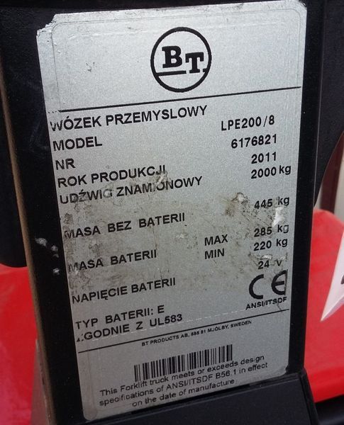 Электротележка Toyota BT 2,0т BT-2 фото